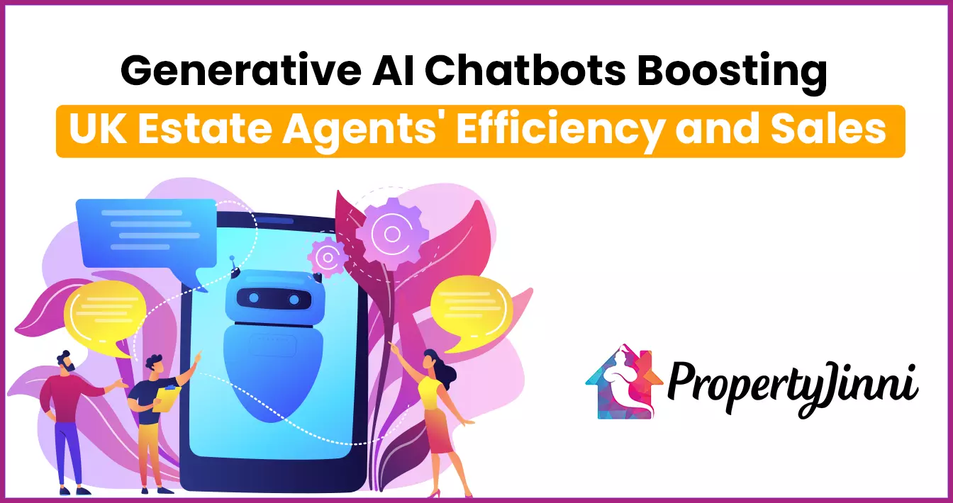 Image showcasing benefits of generative ai chatbot to UK estate agents